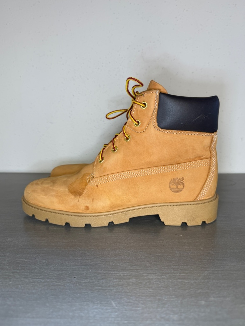 Timberland 10960 Boys 6.5 Wheat Waterproof Boots Classic Nubuck High Top Youth - Picture 2 of 8